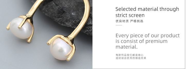 Double Artificial Pearls Open Ring