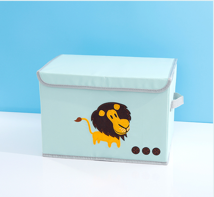 Embroidery Medium Fabric Storage Box(Green)