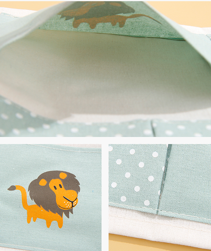 Cartoon Hanging Bag with 7 Pockets and 2 Hooks(Green)