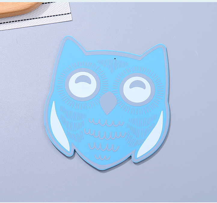 Owl Shape Silicone Table Mat(Blue)