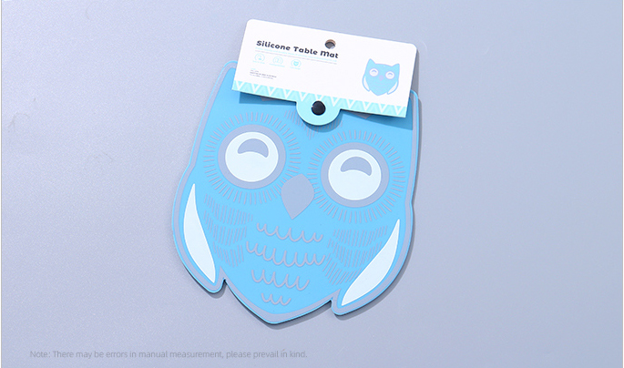 Owl Shape Silicone Table Mat(Blue)