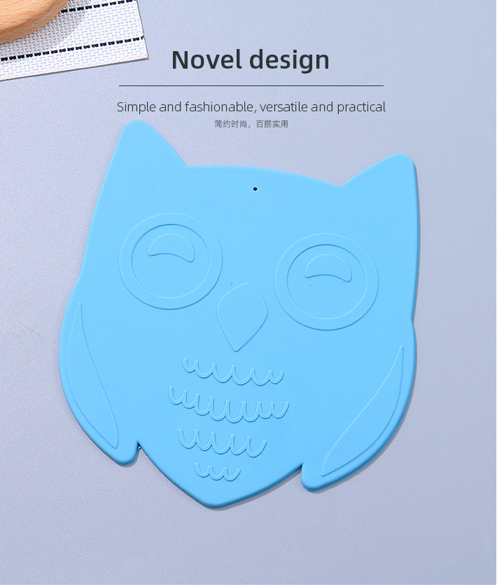 Owl Shape Silicone Table Mat(Blue)
