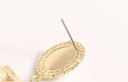 Metal Rhinestone Artificial Pearl Square Earrings