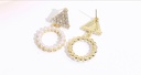 Stylish Rhinestone Artificial Pearl Round Earrings