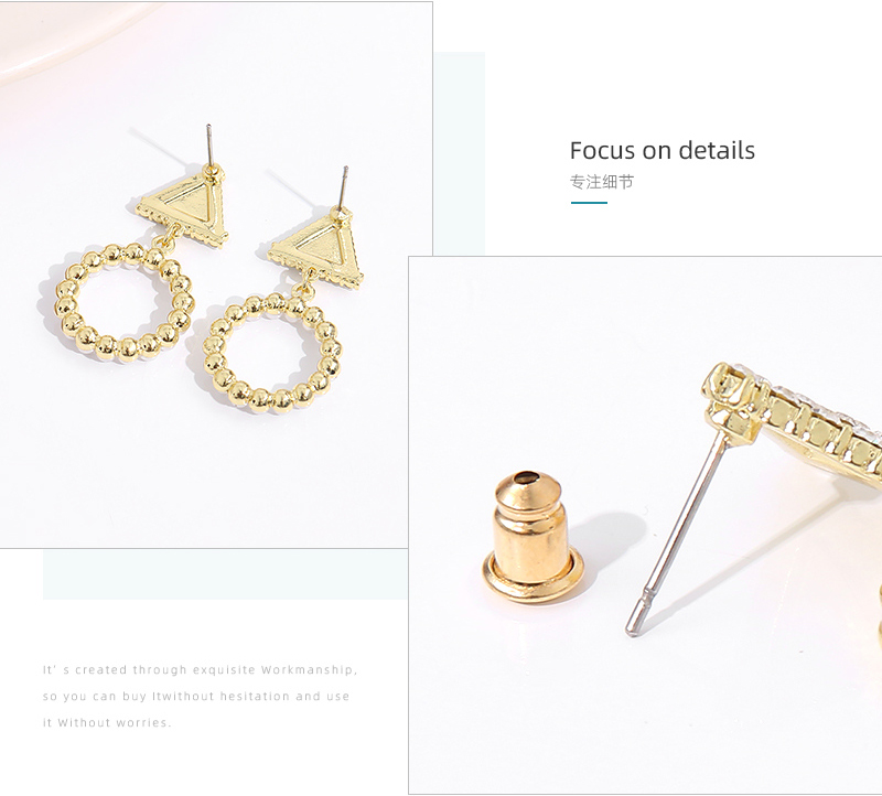 Stylish Rhinestone Artificial Pearl Round Earrings