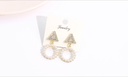 Stylish Rhinestone Artificial Pearl Round Earrings