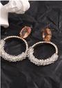 Stylish Crystal Round Earrings