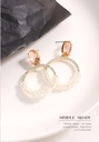 Stylish Crystal Round Earrings