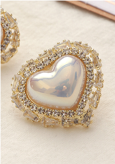 Sweet Zircon Heart Earrings