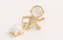 Cat's-eye Gem Doll Shaped Pentastar Earrings