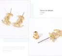 Elegant Rhinestone Horse Earrings