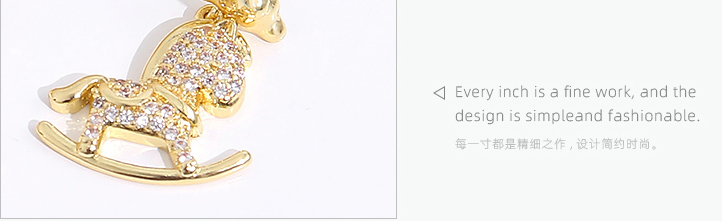Elegant Rhinestone Horse Earrings