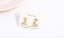 Elegant Rhinestone Horse Earrings