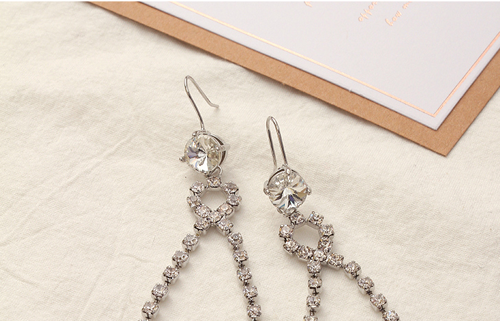 Elegant Rhinestone Waterdrop Earrings