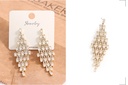 Elegant Rhinestone Rhombus Earrings