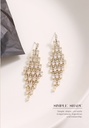 Elegant Rhinestone Rhombus Earrings