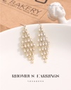 Elegant Rhinestone Rhombus Earrings