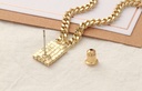 Square Rhinestone Chain Tassel Earrings