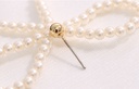 Artificial Pearl Bowknot Earrings