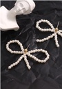 Artificial Pearl Bowknot Earrings