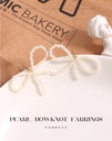 Artificial Pearl Bowknot Earrings