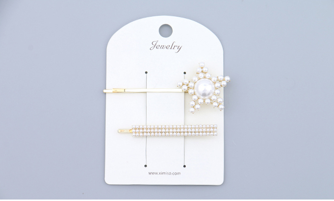 Stylish Artificial Pearl Pentastar Hair Pin Set