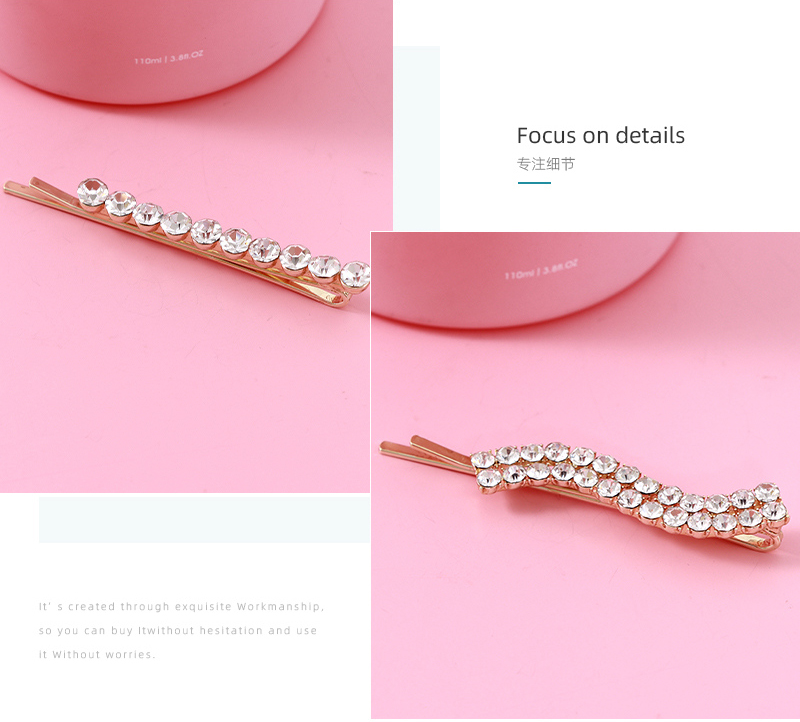 Rhinestone Hair Pin Set of 3PCS