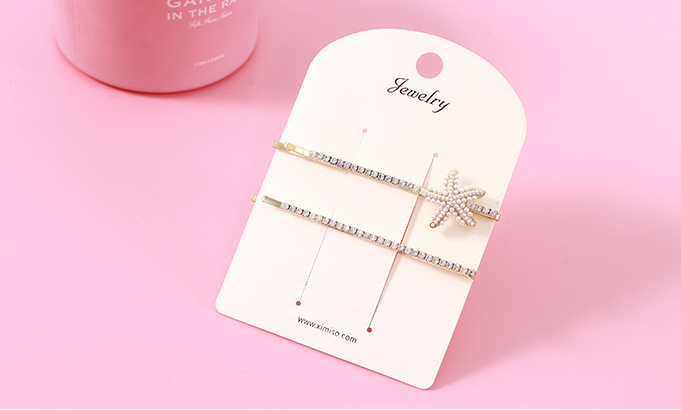 Rhinestone Starfish Hair Pin Set