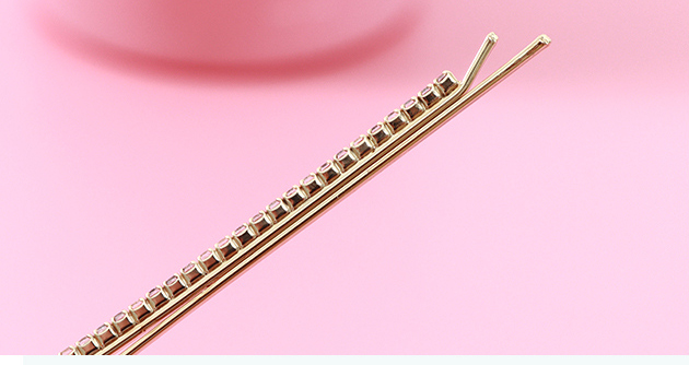 Stylish Glossy Rhinestone Square Hair Pin Set