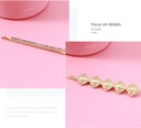 Stylish Glossy Rhinestone Square Hair Pin Set