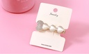 Stylish Artificial Pearl Heart Coloured Glaze Hair Pin
