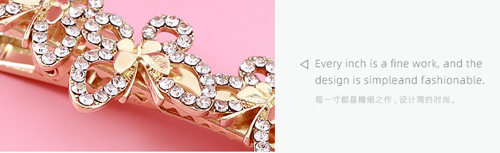 Delicate Rhinestone Butterfly Hair Pin