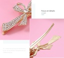 Rhinestone Ribbon Tie Knot Hair Pin