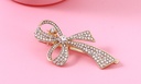 Rhinestone Ribbon Tie Knot Hair Pin