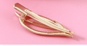 Rhinestone Pierced Leaf Hair Pin