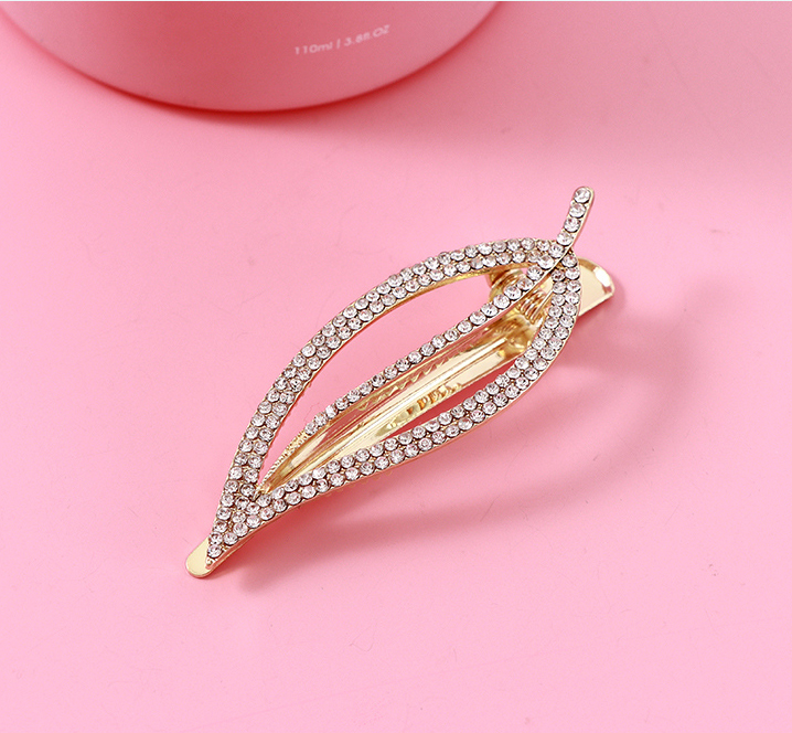 Rhinestone Pierced Leaf Hair Pin