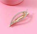 Rhinestone Pierced Leaf Hair Pin