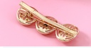 Elegant Triple Cat's-eye Gem Round Hair Pin