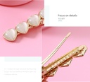 Elegant Cat's-eye Gem Heart-shape Hair Pin
