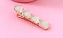 Elegant Cat's-eye Gem Heart-shape Hair Pin