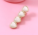 Elegant Cat's-eye Gem Heart-shape Hair Pin