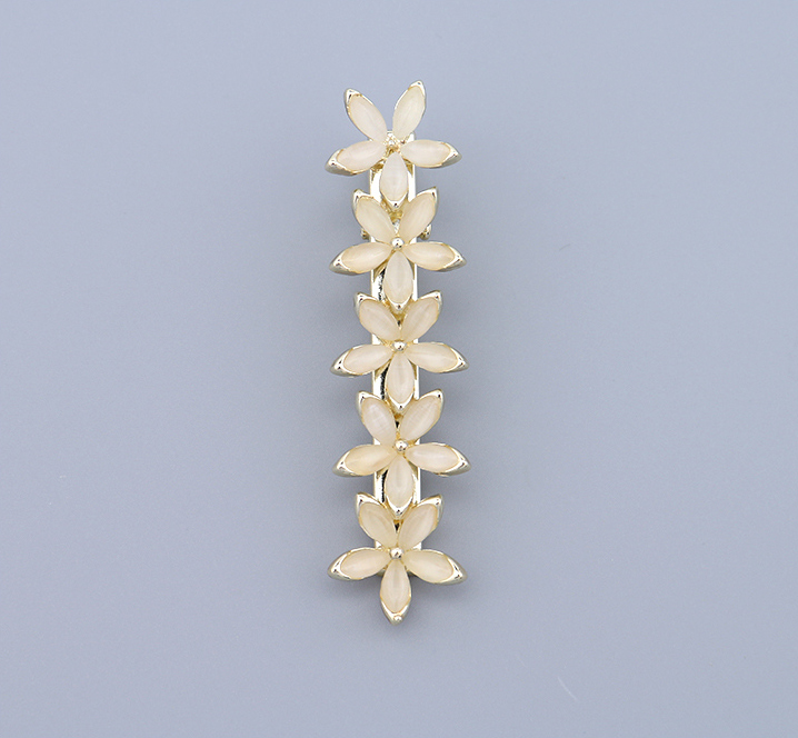 Elegant Cat's-eye Gem Flower Hair Pin