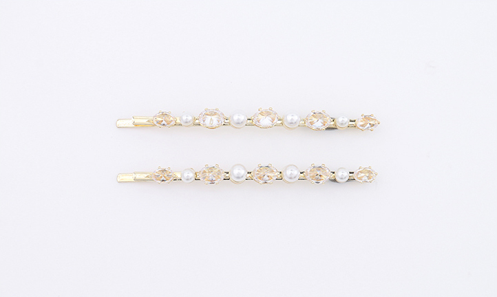 Artificial Pearl Zircon Hair Pin Set