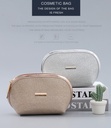 Shiny Glitter Half Moon Makeup Bag