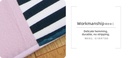 Flannel Long Stripes Bunny Series Floor Mat
