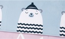 Flannel Long Stripes Bunny Series Floor Mat