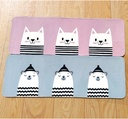 Flannel Long Stripes Bunny Series Floor Mat
