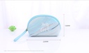 Contrast Color Arc-shaped Cosmetic Bag(Blue)