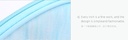 Contrast Color Arc-shaped Cosmetic Bag(Blue)