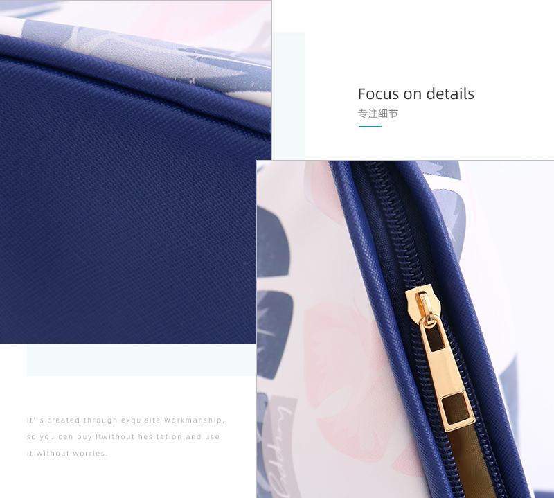 Nordic Style Cosmetic Bag(Small)(White and Blue)